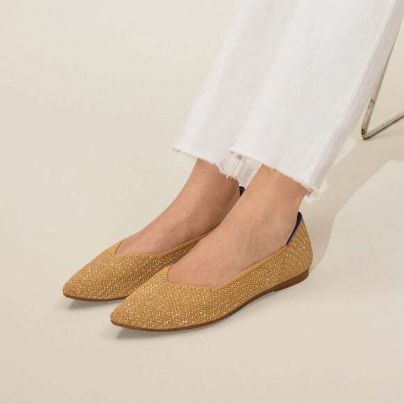 Rothy's The Point II - Gold Stripe Size 9 - Picture 3 of 3